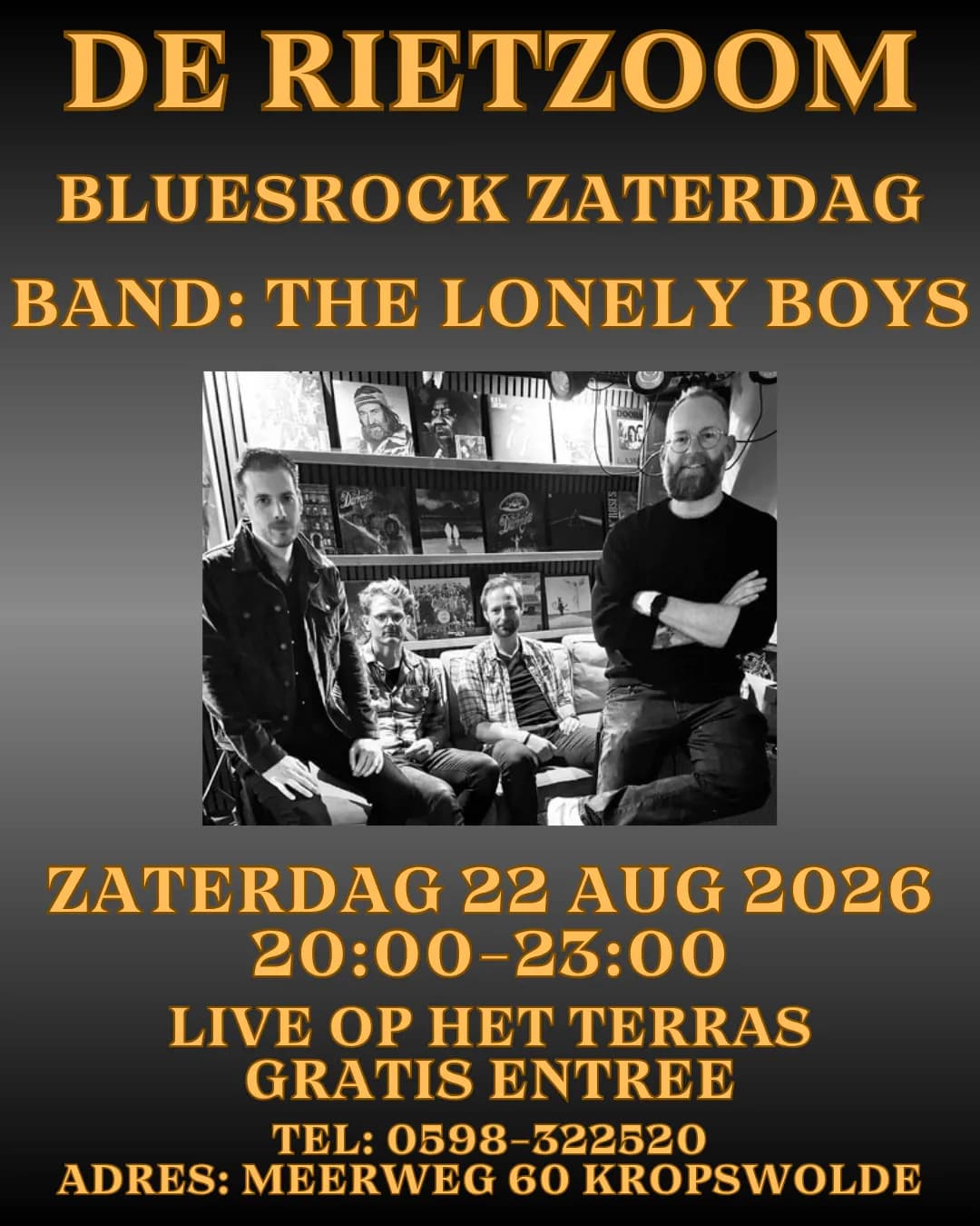 Foto van evenement The Lonely Boys Live @ De Rietzoom