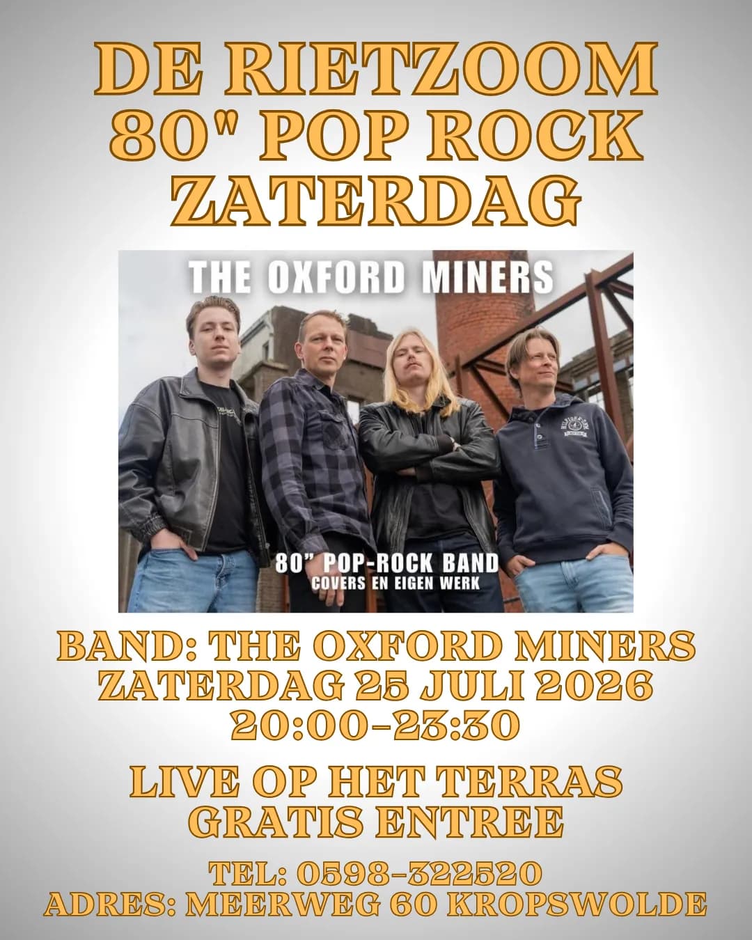 Foto van evenement The Oxford Miners Live @ De Rietzoom
